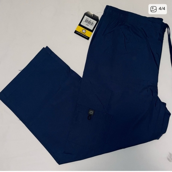 NWT Wonderwink Mens Scrub. Mens Pant. Size L. Color Navy - Picture 2 of 4